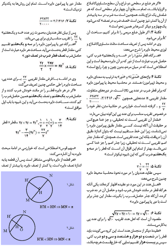 باب مساحت از کتاب جبر و مقابله خوارزمی