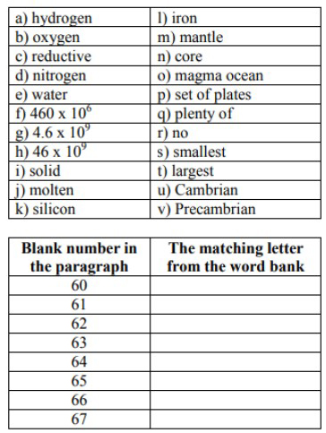 سؤالات المپیاد بین ‌المللی علوم زمین (IESO)